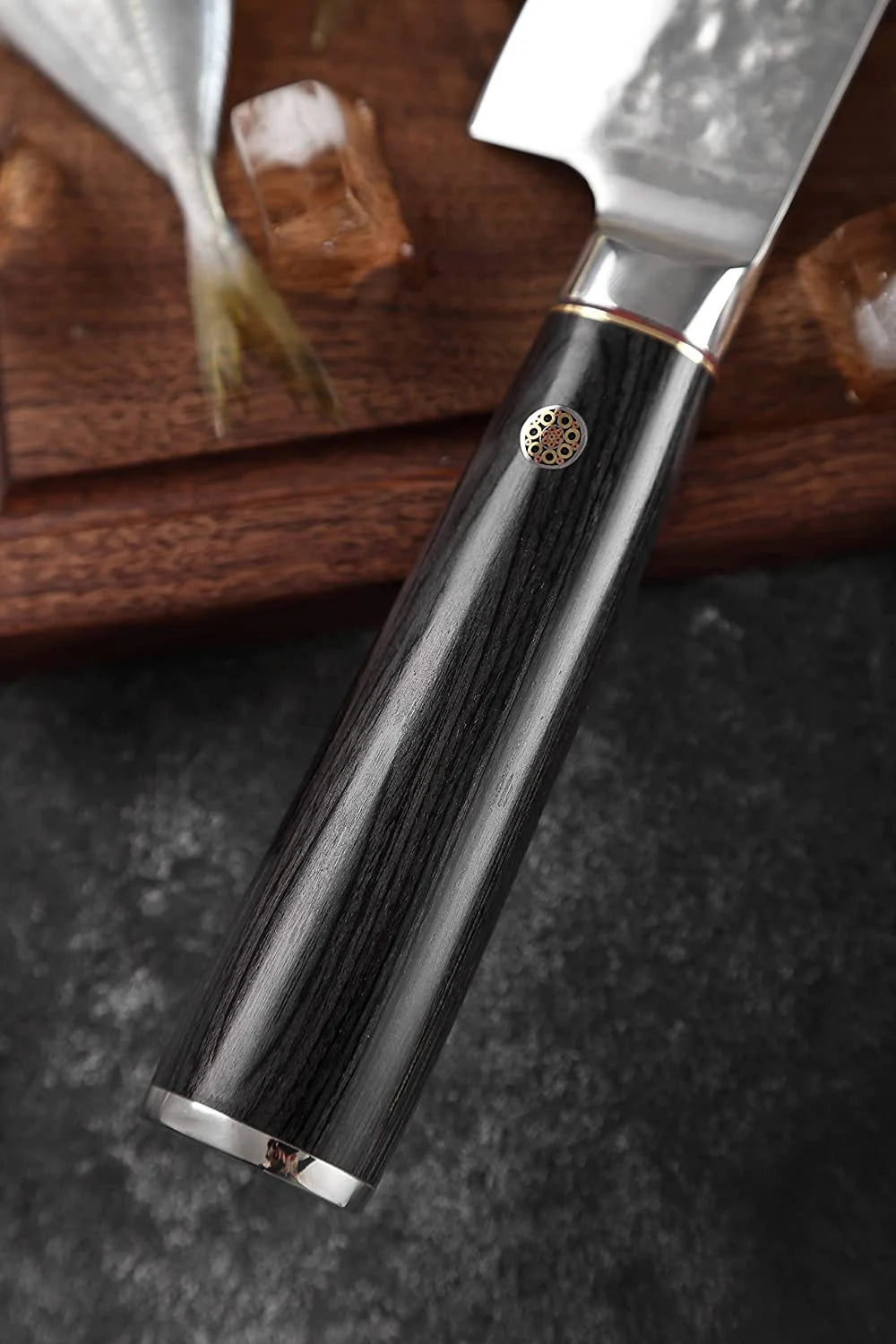 Personalized 8" VG10 Damascus Chef Knife – Pakka Wood Handle