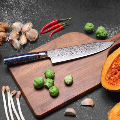 Personalized 8″ Damascus Chef Knife – Honeycomb Resin Handle
