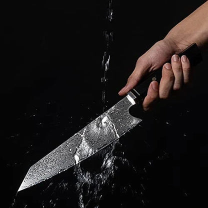 Personalized 8" VG10 Damascus Kitchen Kiritsuke Knife – Ebony Resin Wood Handle